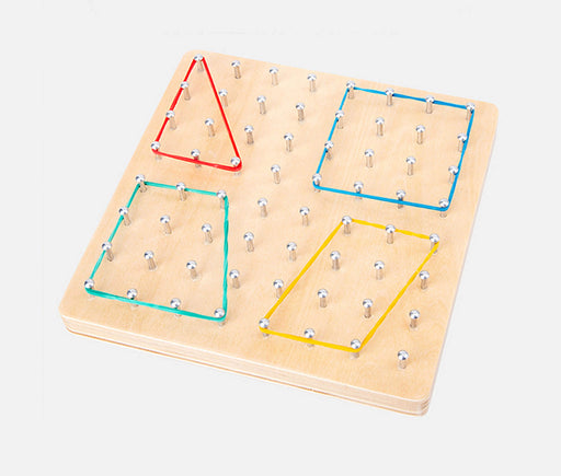 Wooden Pegboard Toy Set Mathematical Manipulative Material Early